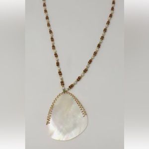 Free People Bambi Embroidered Pendant Necklace